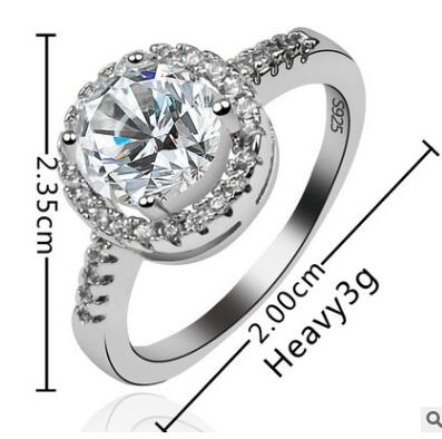 Best Selling Gold-platedimitation Diamond Ring Carats Wedding Ring Inlaid Pigeon Eggs Europe And America Zircon Simulation Diamond Female Ring