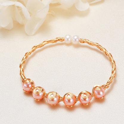 A generation of Zhuji pearl wrap jewelry devil's eye booth supply fresh water pearl hand strand bracelet