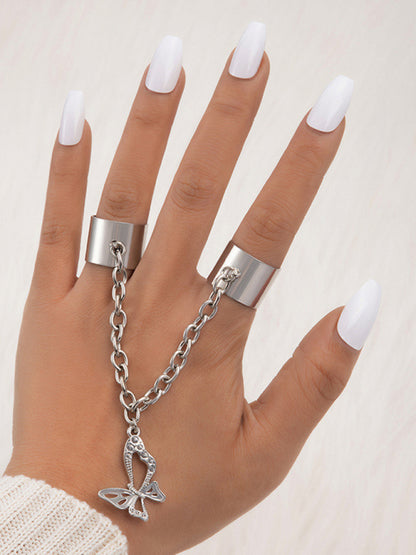 Exaggerated Personality Ring Chain Temperament Fashionable Ring Jewelry