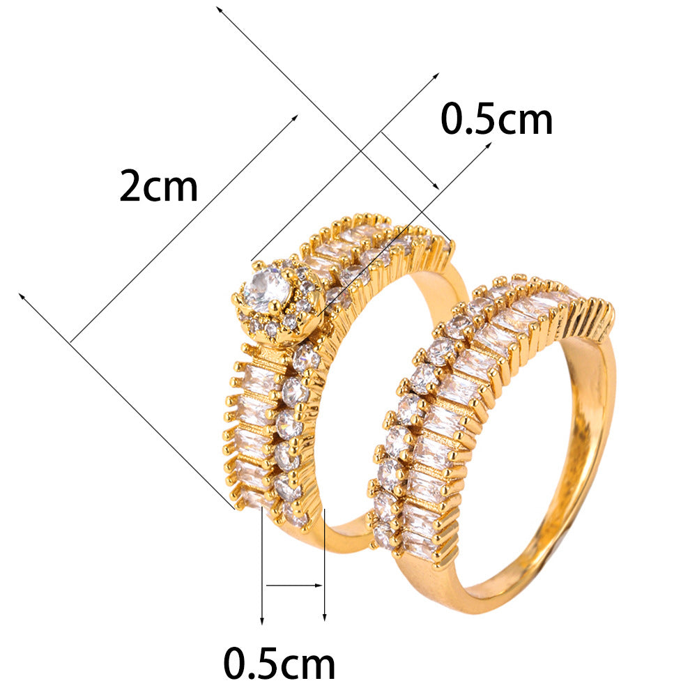 Men And Women Personality Couple Zircon Ring