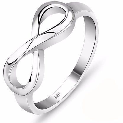 Alloy Silver Plated Infinity Ring