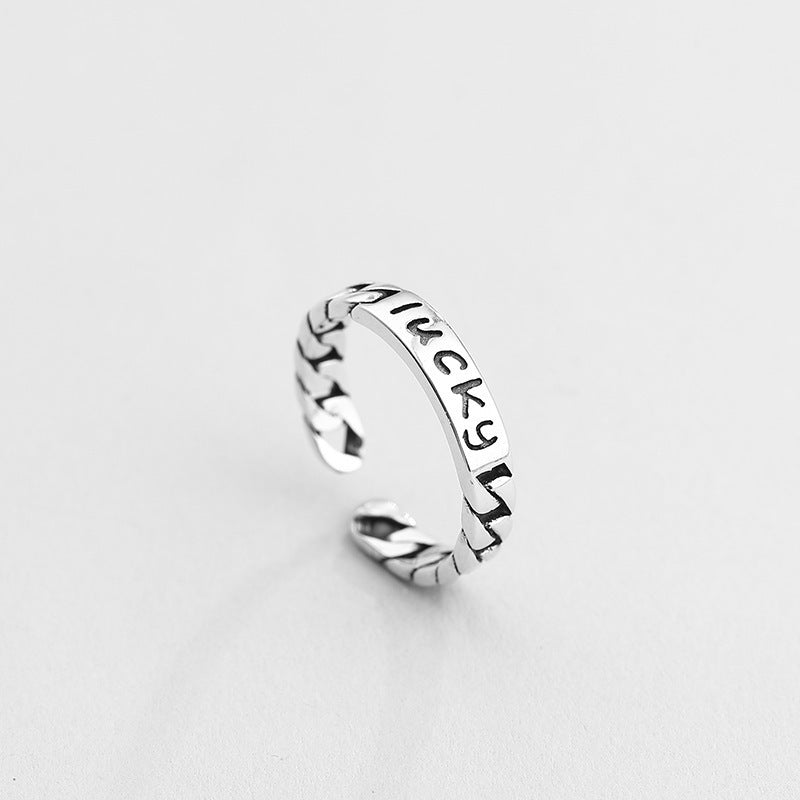 Simple Stacking Combination Ring Female 925 Sterling Silver