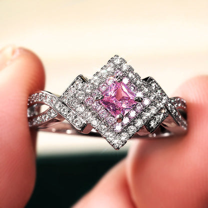 Creative Cross-wound  Diamond Zircon Ring, Versatile Jewelry