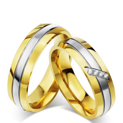 Titanium steel couple rings