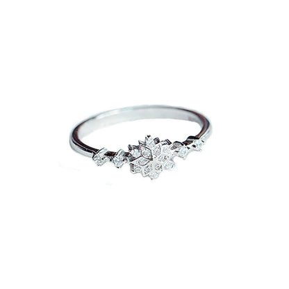 Luxury Women Snowflake Flower Ring