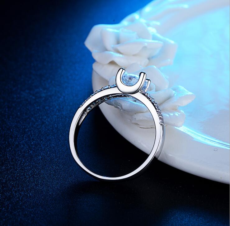 Handmade ring female European and American luxury micro-inlaid zircon ring wedding ring