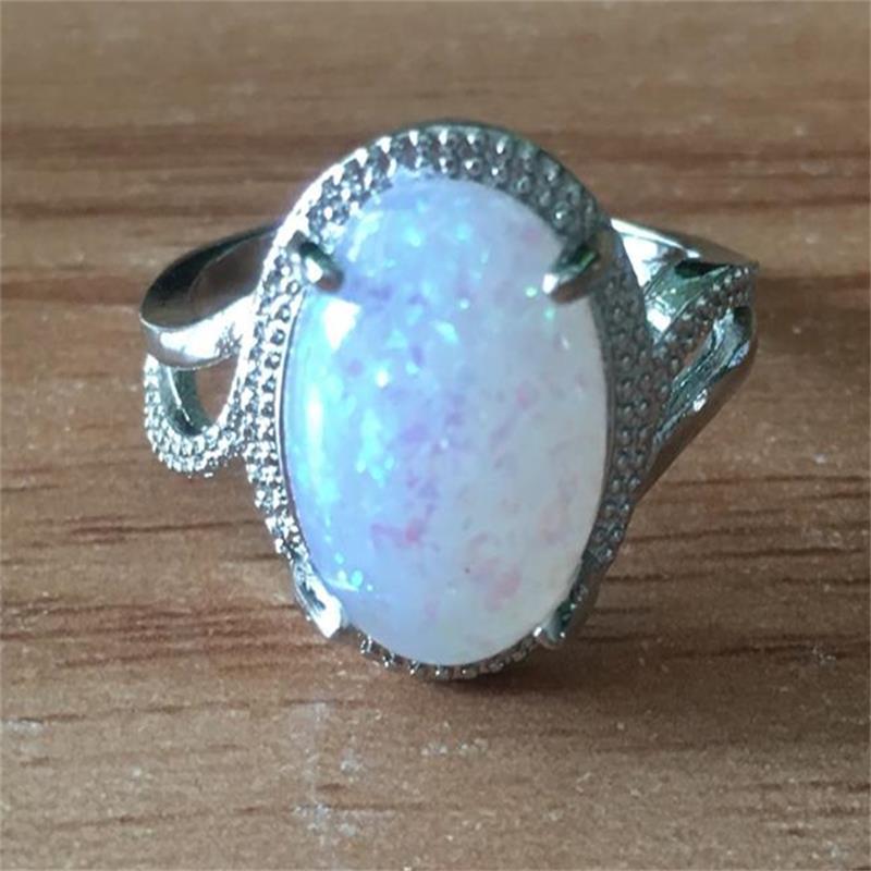 Opal Ring Cross-border Wish Hot Sale Jewelry Fashion Lady Opal Ring Opal Ring Jewelry