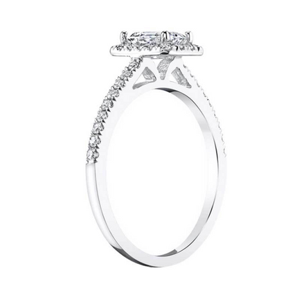Diamond-encrusted ladies ring Flat cut diamonds Diamond ring Jewelry