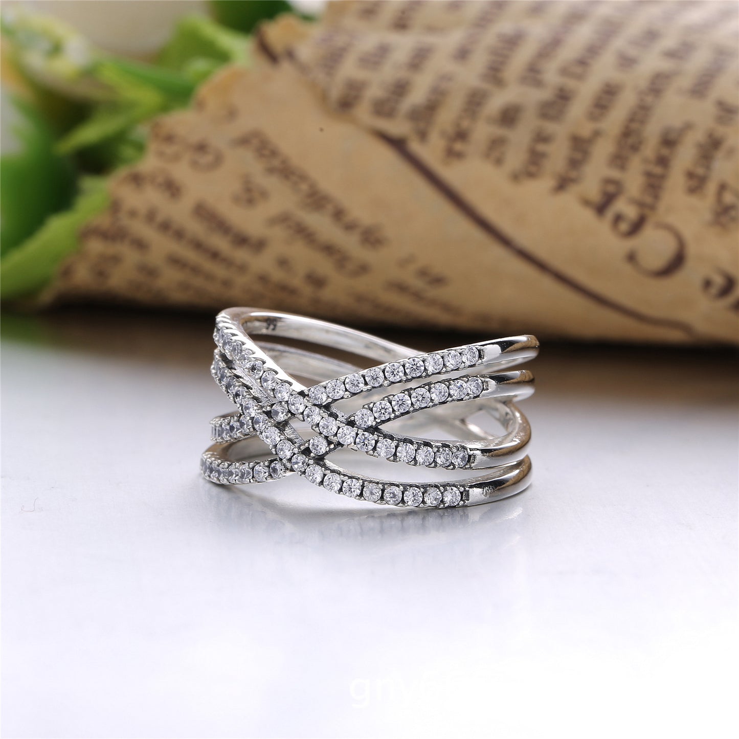 Vintage Cross Sterling Silver Wedding Rings for Women