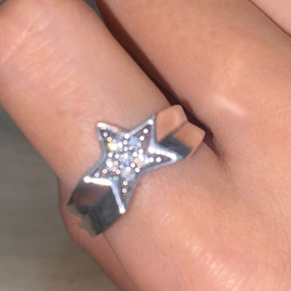 Female Minority Design Y2k Five Pointed Star Vintage Ring