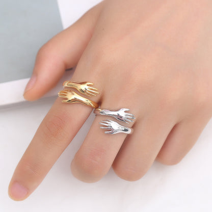 Cute two-hand  ring