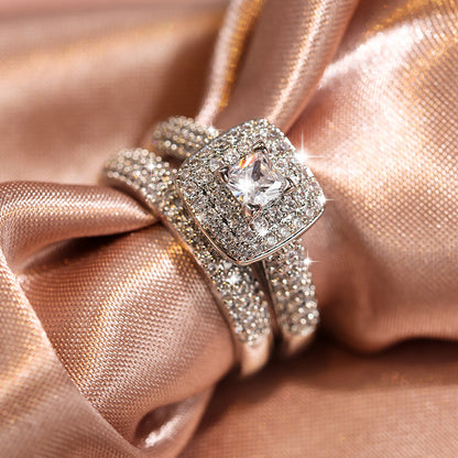 New Fashion Luxury Engagement Rhinestones Ring