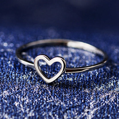 New Style Women Ring Hollow Heart Rings For Couple Wedding Best Jewelry