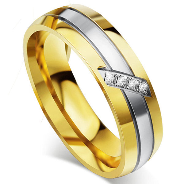 Titanium steel couple rings