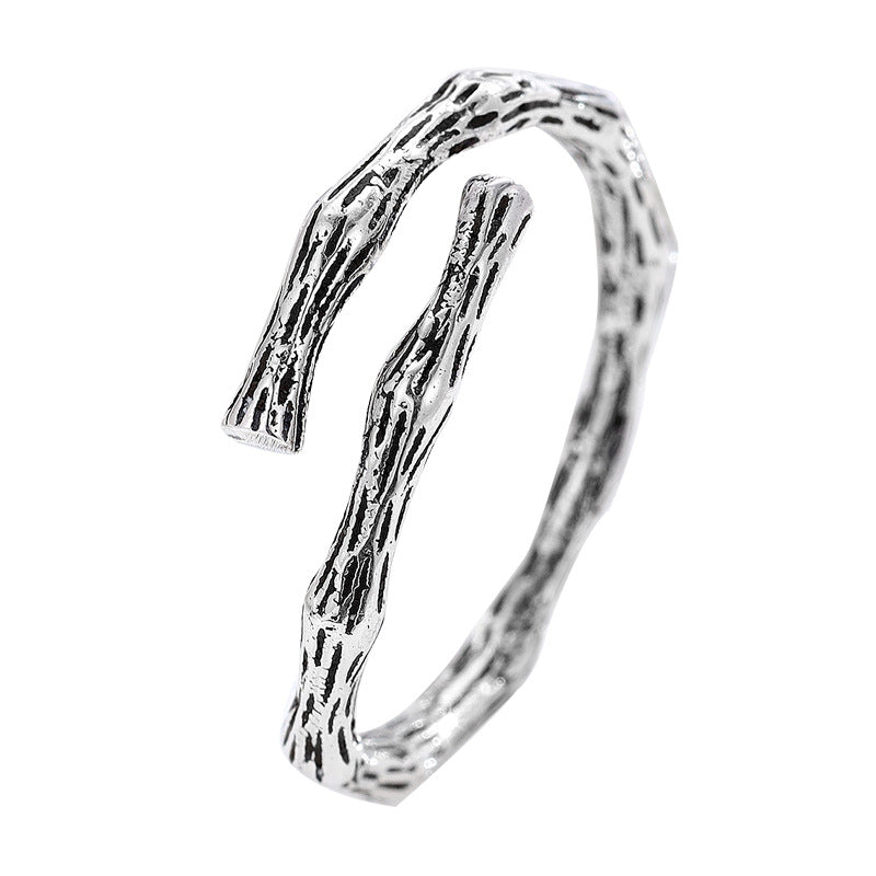 S925 Sterling Silver Personality Vintage Linking Branch Ring