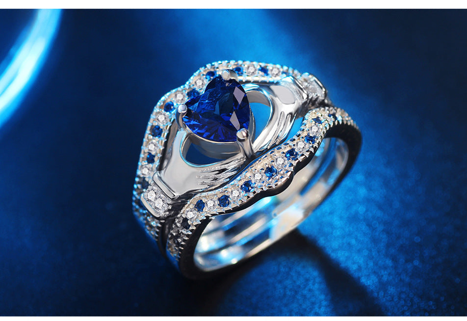 Love diamond ring exaggeration jewelry