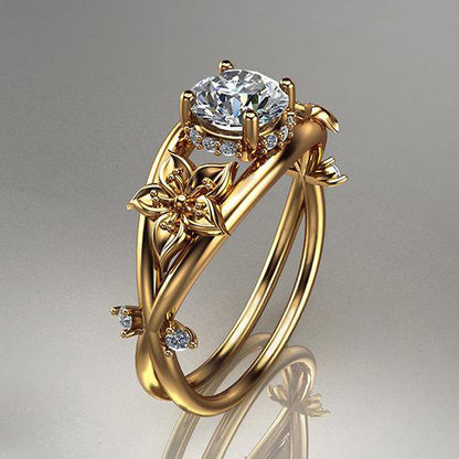 Hot Selling Jewelry Diamond Ring Creative Flower Jewelry Women
