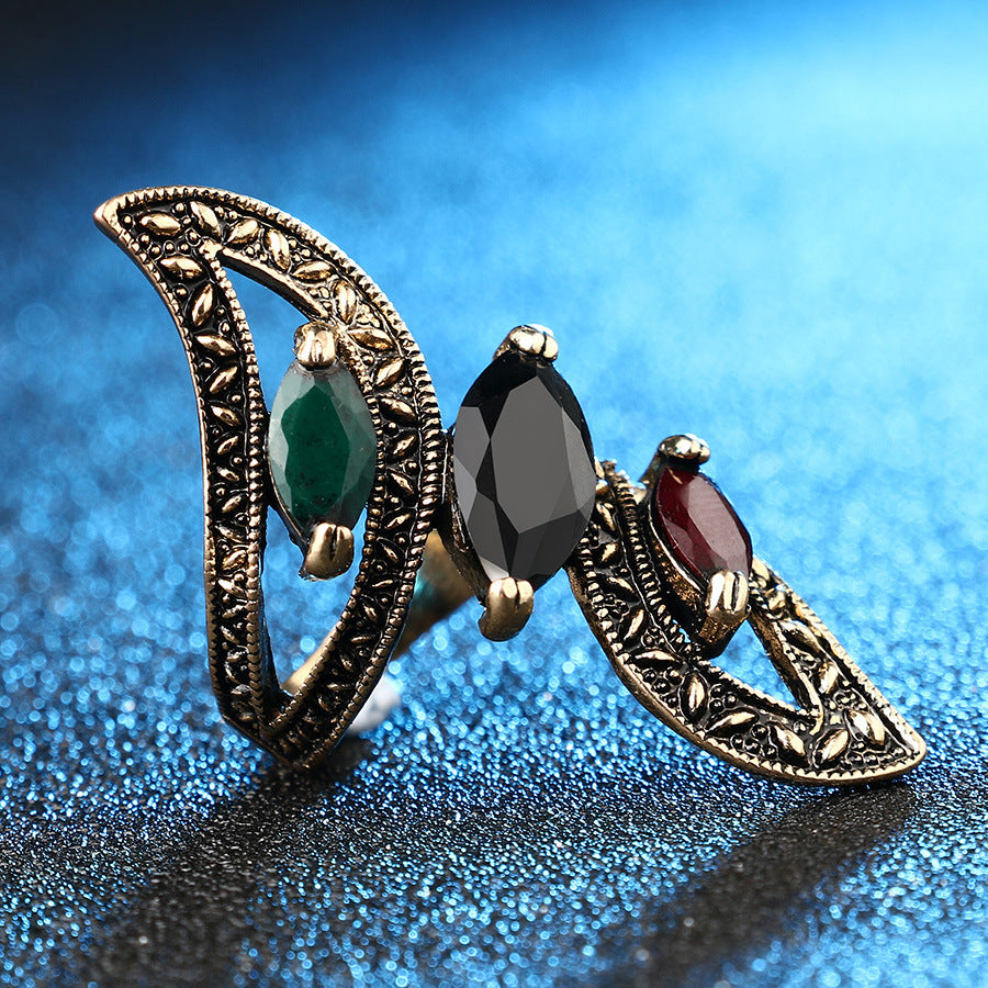 Fashionable And Exquisite High-quality Resin Retro Ring For Women