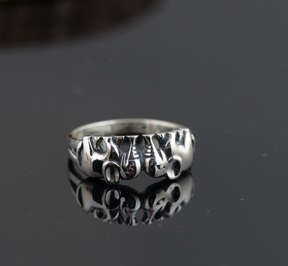 Sterling Silver Rings Fine Of Auspicious Elephant Jewelry Rings For Women Thai Sliver Rings Charms