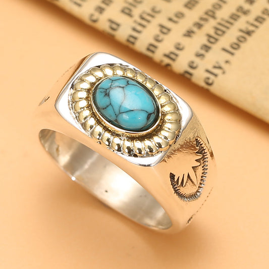 Sterling Silver Turquoise Band Takahashi Ring