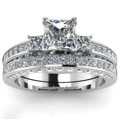 Crystal Diamond Ring European And American Popular Ladies Couple Rings Couples Bracelet