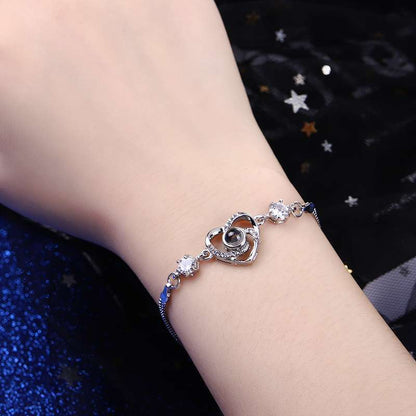 100 Languages I Love You Heart-shaped Bracelet Korean Personalized Graceful And Wild Girlfriends' Gift Valentine's Day Gift
