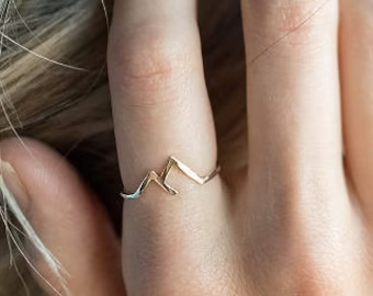 Mountain-shaped Copper Creative Custom Ladies Ring