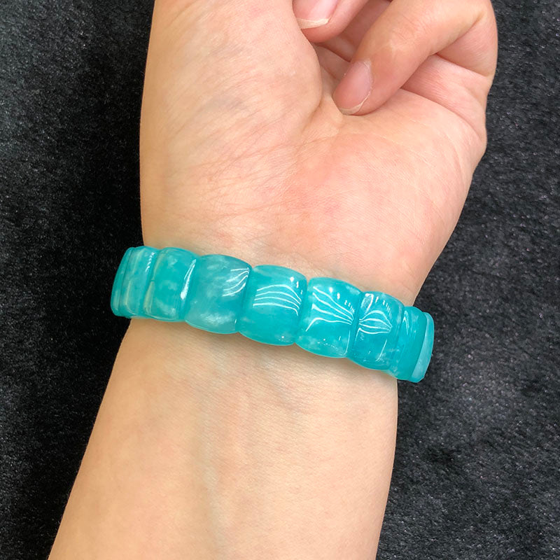 Women's Natural Crystal Amazonite Hand Row Bracelet