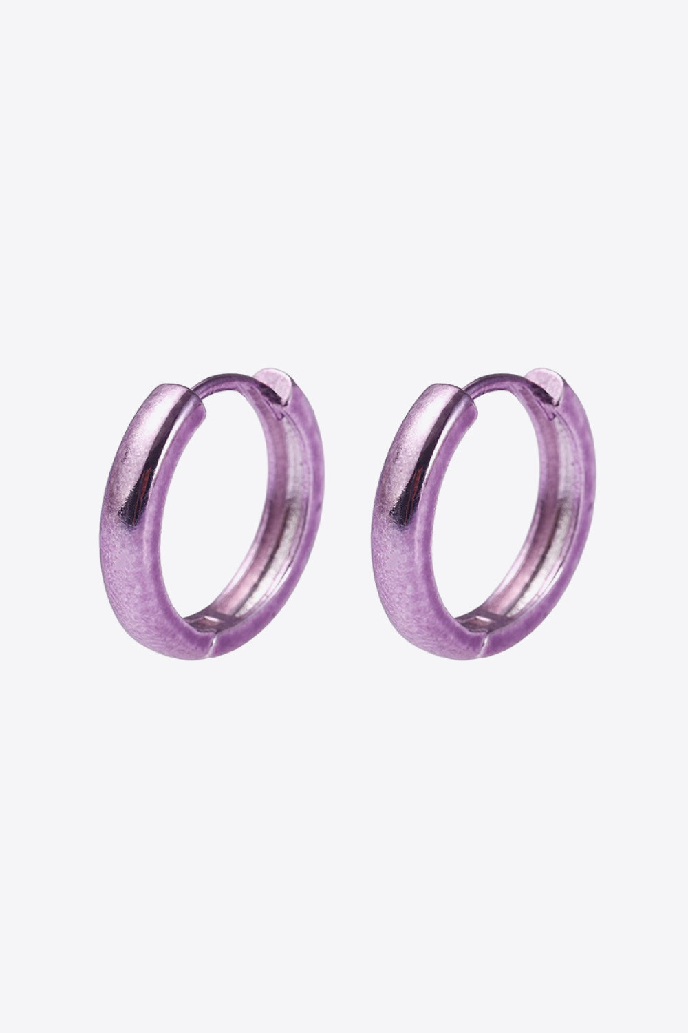 Minimalist Huggie Earrings in Lavender