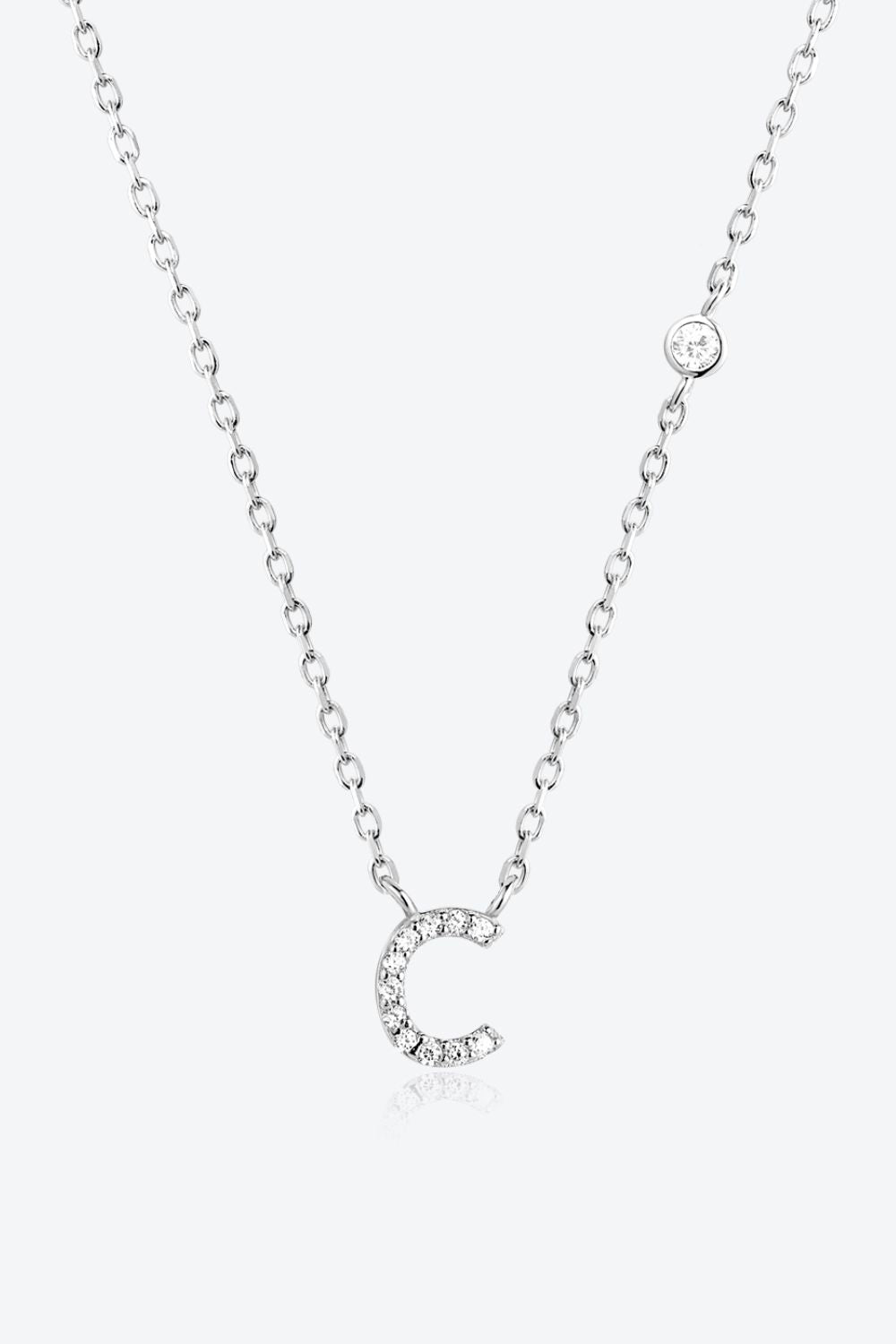 A To F Zircon 925 Sterling Silver Necklace