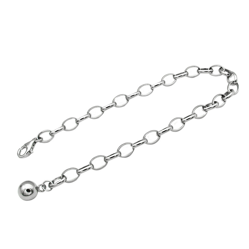 Heavy Industry Personality Pearl Chain Bracelet S925 Sterling Silver Chic Korean Feede Women's Bead Bracelet Trend Jewelry