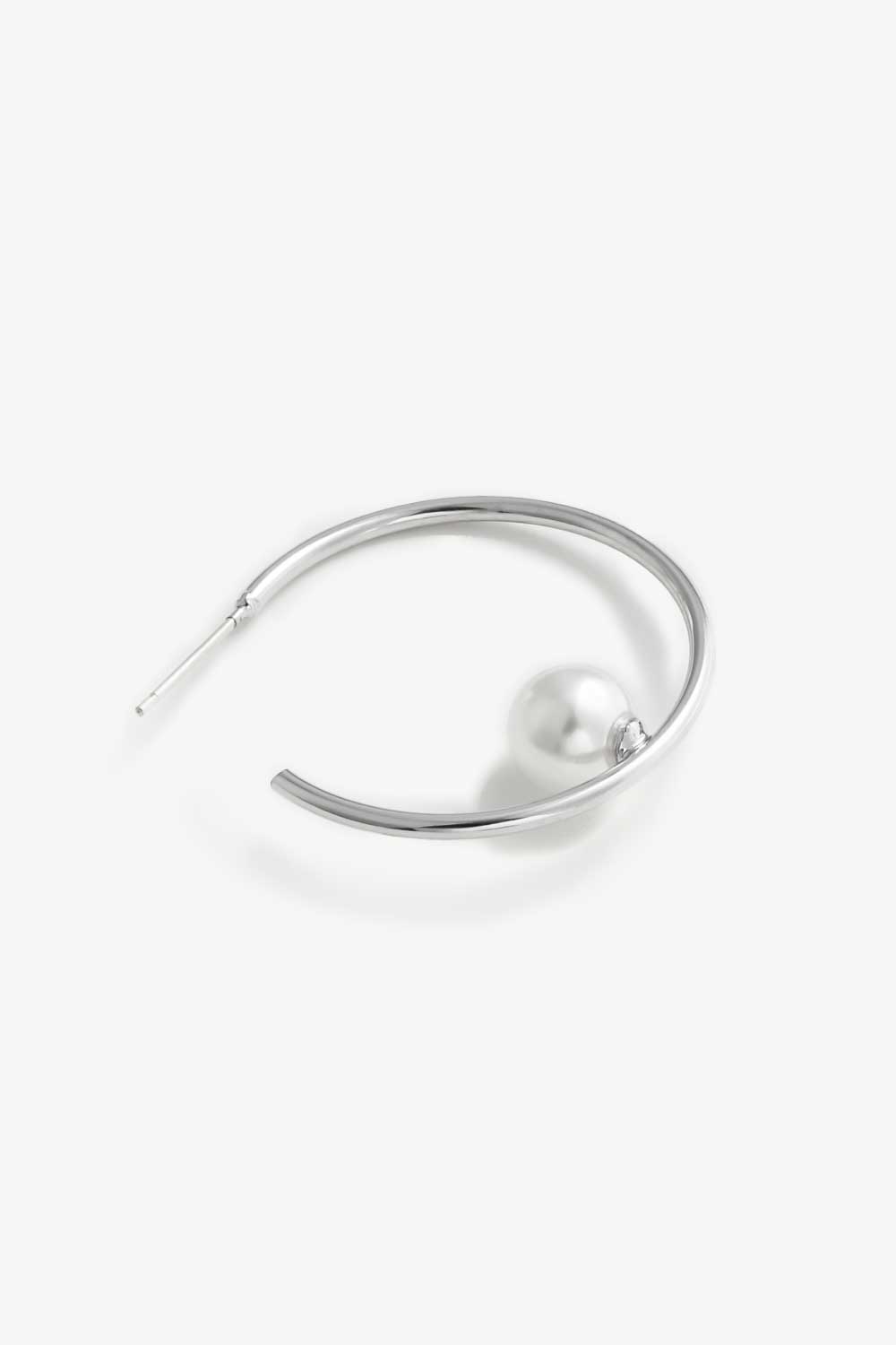 Pearl C-Hoop Earrings
