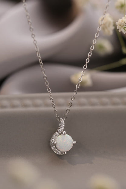 Sweet Beginnings Opal Pendant Necklace