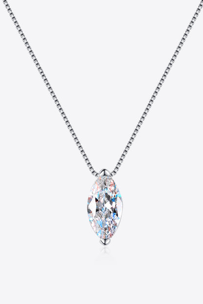 1 Carat Moissanite 925 Sterling Silver Necklace
