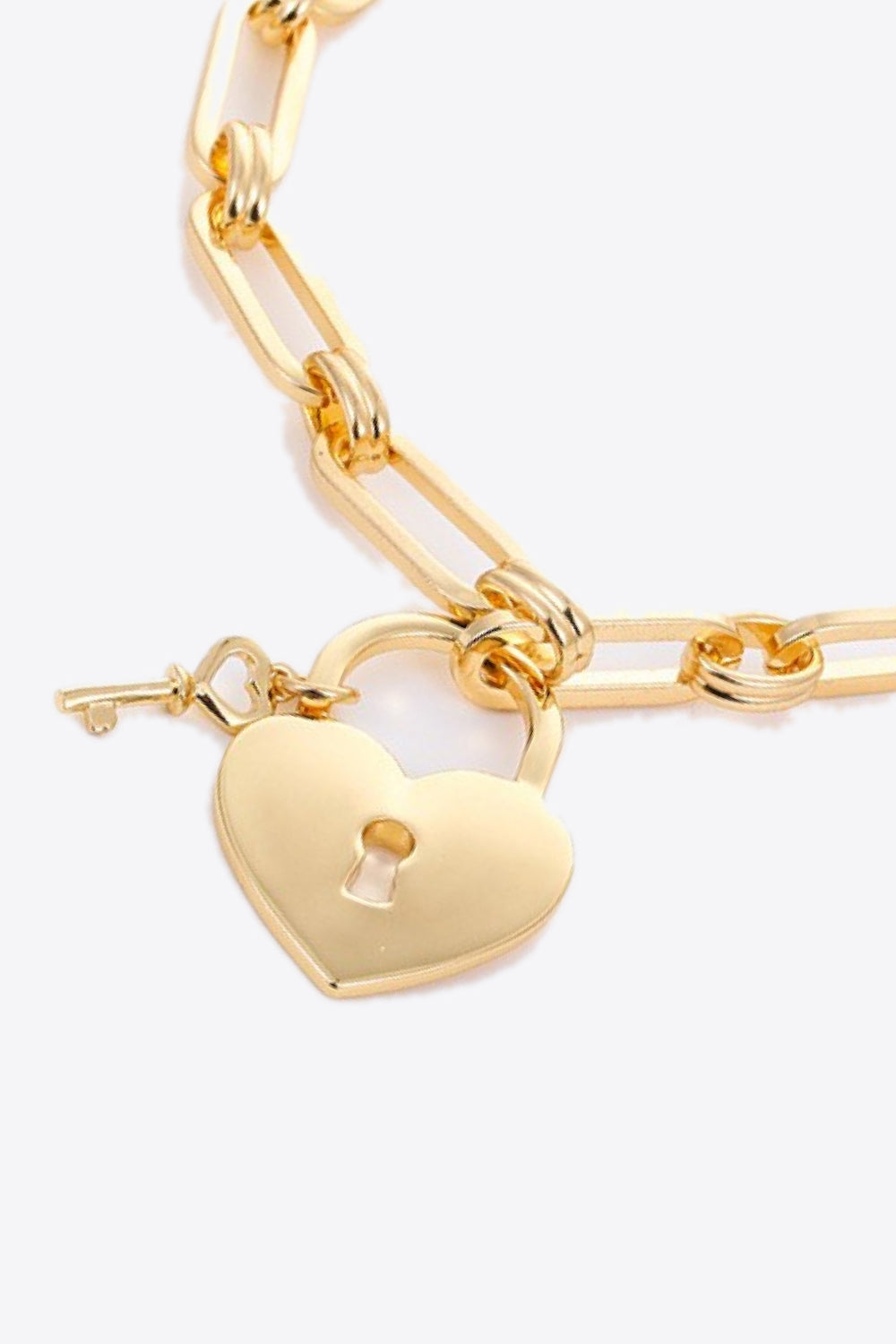 Heart Lock Charm Chain Bracelet