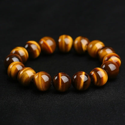 5A Natural Stone Tiger's Eye Bracelets & Bangle for Women Men Strand Charm Bracelets Gift Beads Bracelets Accessories