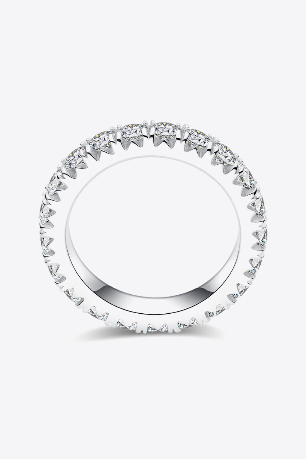2.3 Carat Moissanite 925 Sterling Silver Eternity Ring