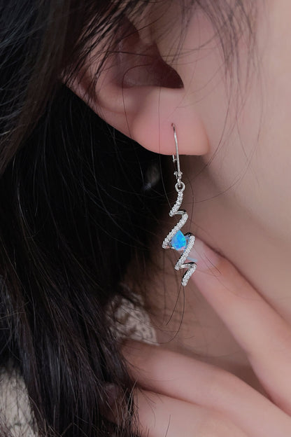 Twisted Opal Drop Earrings
