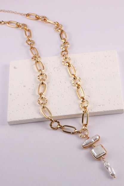Freshwater Pearl Chunky Chain Necklace