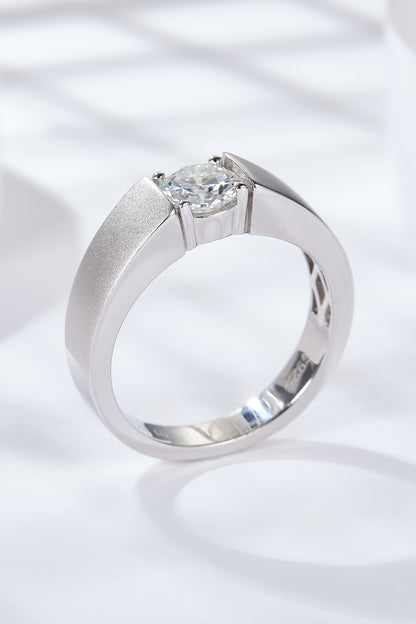 925 Sterling Silver I Carat Moissanite Ring