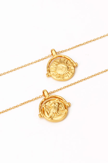 18K Gold-Plated Brass Double Sided Wear Necklace